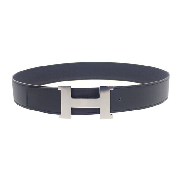 Hermes Constance Reversible 80 Belt Togo Vauchamonie Black Silver Hardware main image 7